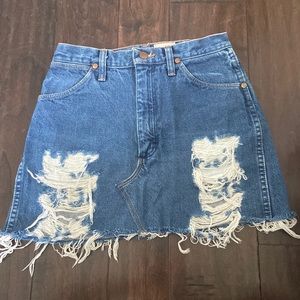 Denim jean skirt